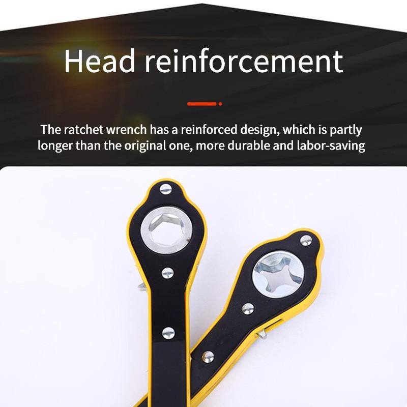 Universal Car Wheel Hand Crank Ratchet Wrenches Garage Tire Wheel Handle Phillips Wrench Car Labor-Saving Jack Tire Repair Tool
