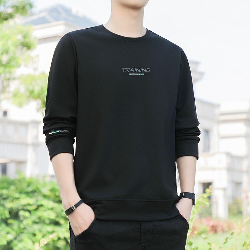 Hanorac pentru bărbați din fleece pentru toamnă și iarnă, hanorac casual, pulover cu gât rotund, cămașă versatilă cu fundul mărimii mari