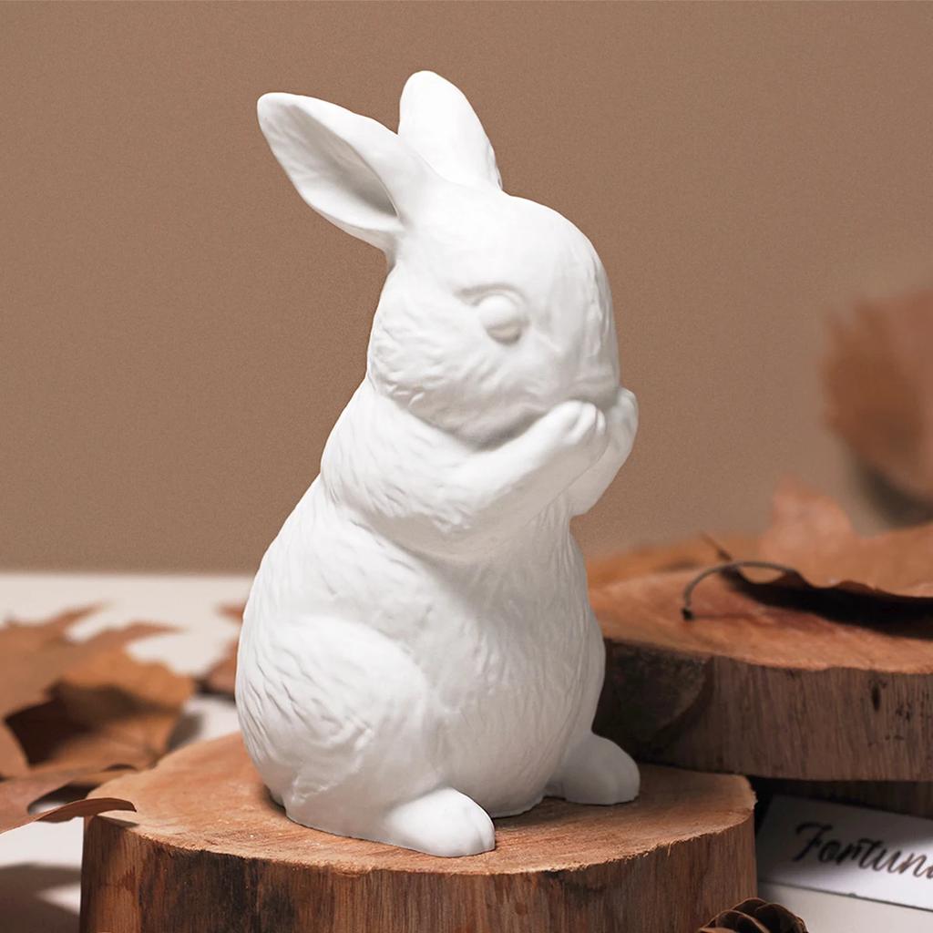 Cute Rabbit Silicone Ornament Mold 3D Easter Rabbit Scented Candle Gypsum Concrete Sitting Standing Looking Up Rabbit Craft Mold