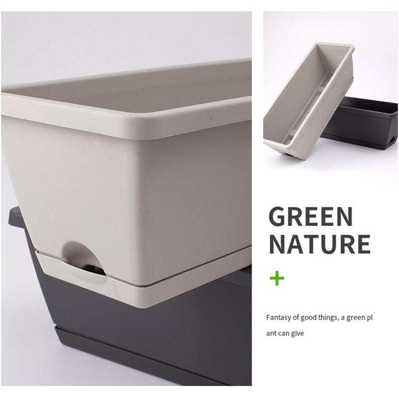 Self-Absorbing Flower Pot Indoor Vegetable Growing Pot With Base Drainage Hole And Absorbent Rope Plants Cuttings Pot For Home
