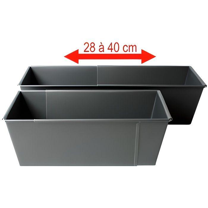 Moule à Pain - ZENKER - Réglable 28 à 40 cm - Antiadhésif TEFLON - Largeur 16 cm - Profondeur 10 cm
