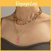 Trendy Gold Bear Pendant Necklace With Geometric Design For Fashionable Women Jewelry