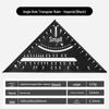 7" Aluminum Alloy Woodworking Try Square - 90° Metric/Imperial Right Angle Ruler