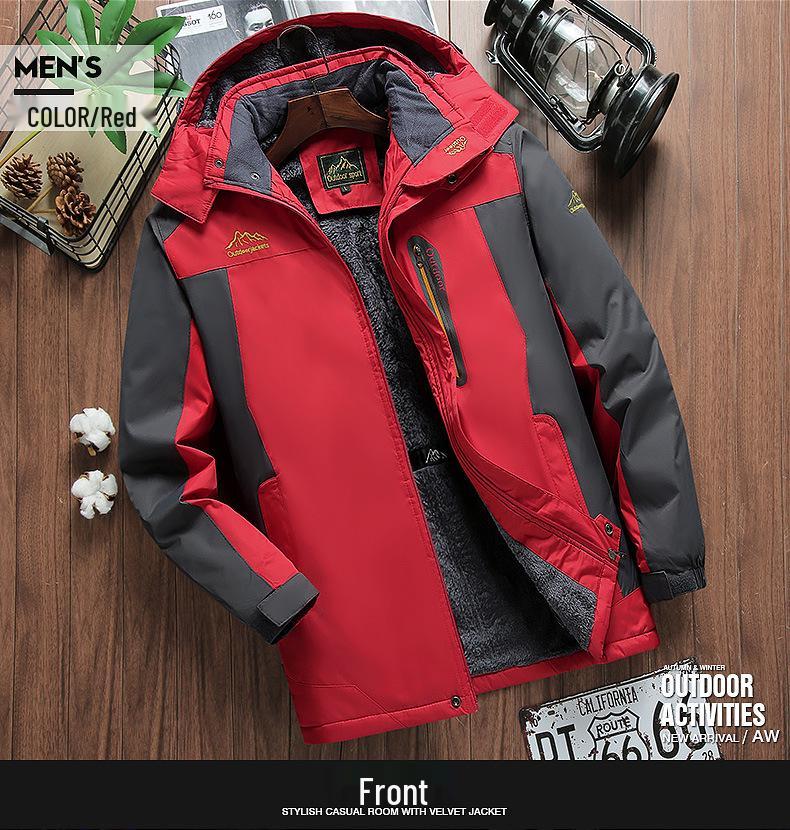 Men's Winter Outdoor Ski Jacket: Windproof, Waterproof, Insulated for Mountaineering and Fishing