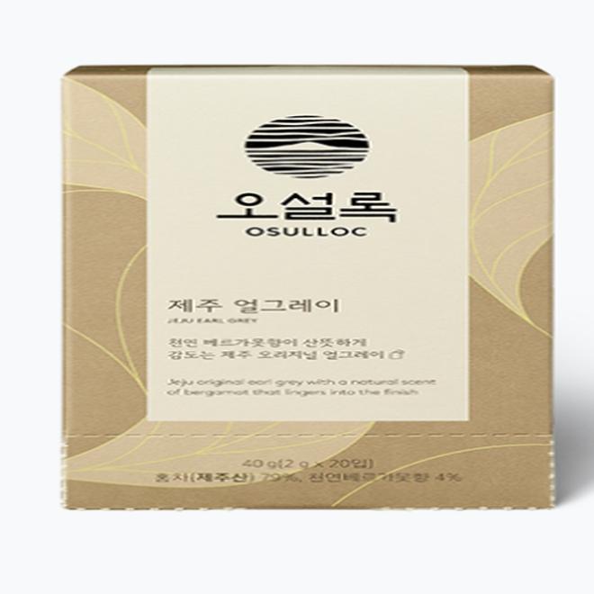 Traditioneller koreanischer Tee, Osulloc Jeju Earl Grey (Teebeutel aus Papier) 20 Stück