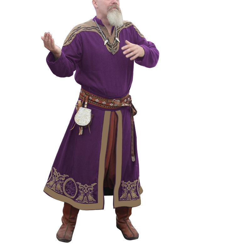 Costume Da Cavaliere Medievale Uomo - Tunica Vichinga Rinascimentale Con Gonna D'Armi, Per Halloween - 2