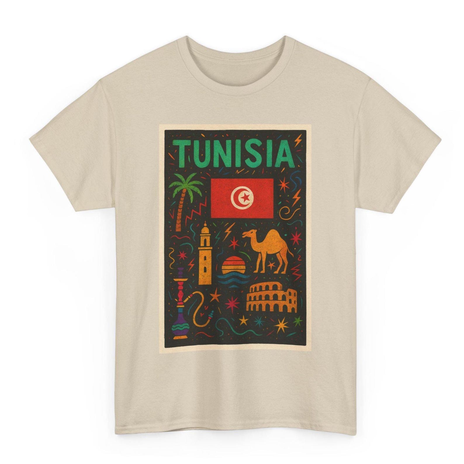 Vintage Tunis Graphic Tee: Tunisia Heritage Pride Shirt XL