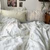 French Style Retro Printed Bedding Rural Style Duvet Cover Solid Color Dust-proof and Easy To Clean Mattress Protective Covers Envelope Pillowcase