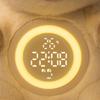 Soft Plush Capybara Alarm Clock with Digital Display USB Rechargeable Dimmable Bed Lamp Clock for Bedroom Decoration