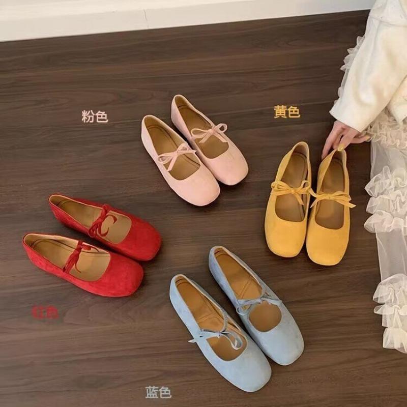 Spring Autumn Women Butterfly-knot Flats Round Toe Shallow Slip On Ladies Casual Ballet Shoes Eelgant Dress Shoes