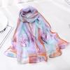 New Women's Air Conditioning Thin Silk Scarf  Silk Emulated Silk Versatile Silk Scarf  Sun Protection Scarf  Colorful Scarf