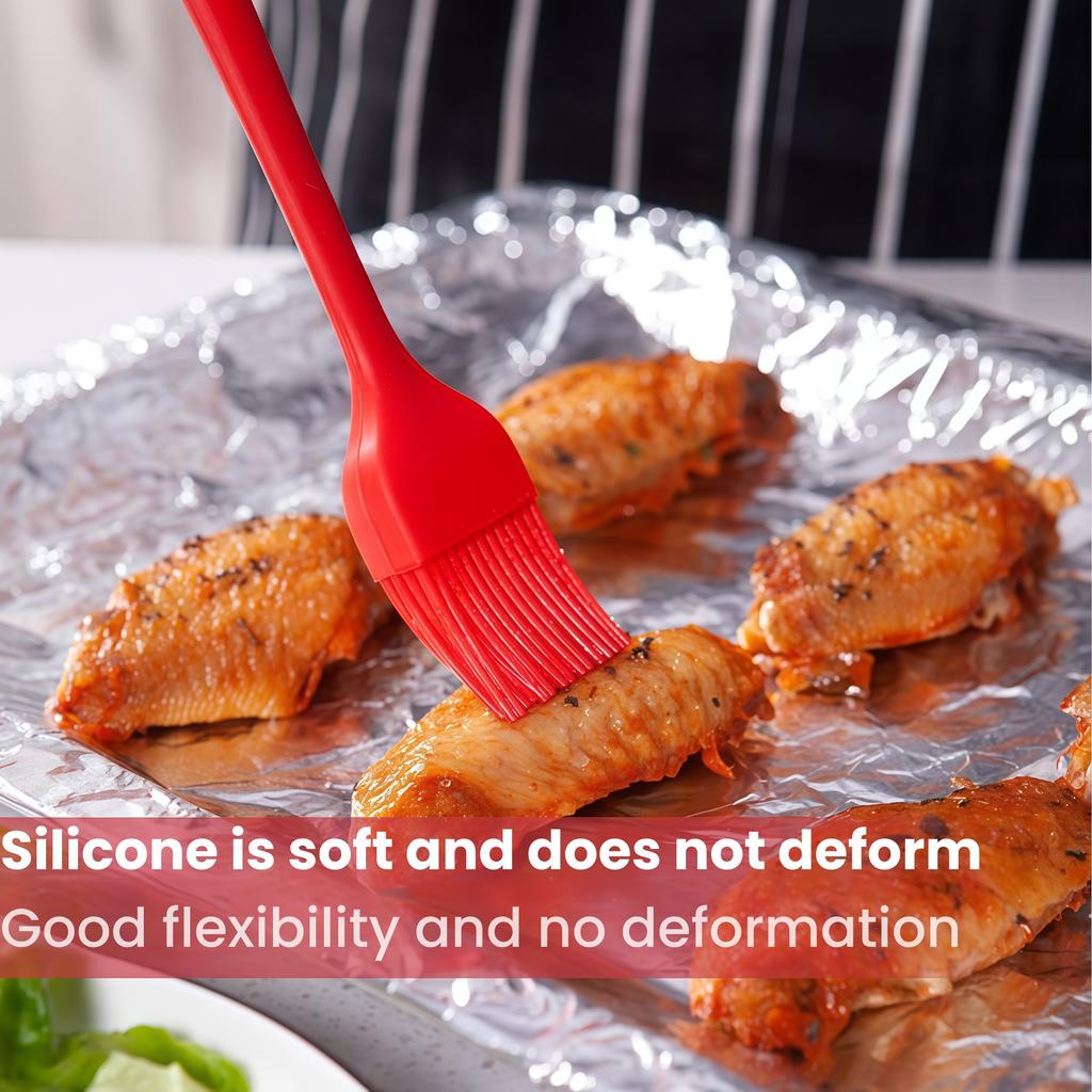 6pcs Food-Grade Silicone Baking Tool Set - High-Temperature Resistant Spatula and Brush Combination,Suitable for Cake Decoration/Cooking/Barbecue