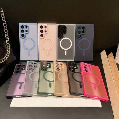 Magnetische Telefoonhoes Geschikt voor Samsung S25 Ultra Beschermhoes Galaxy Mat Zwart Anti Slip Nieuwe Stijl