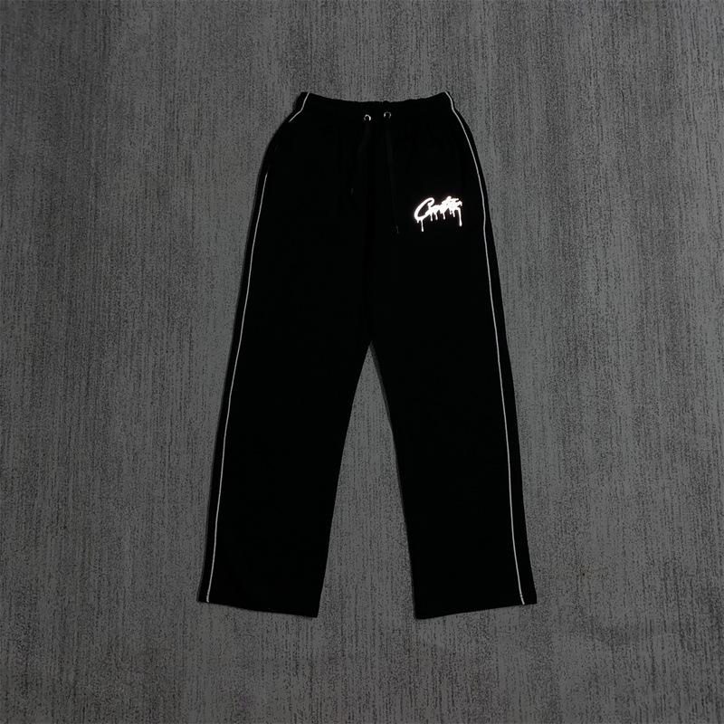 

Американська ретро світловідбиваюча куртка Corteiz Alcatraz зі стійкою та блискавкою, повсякденні штани High Street Large