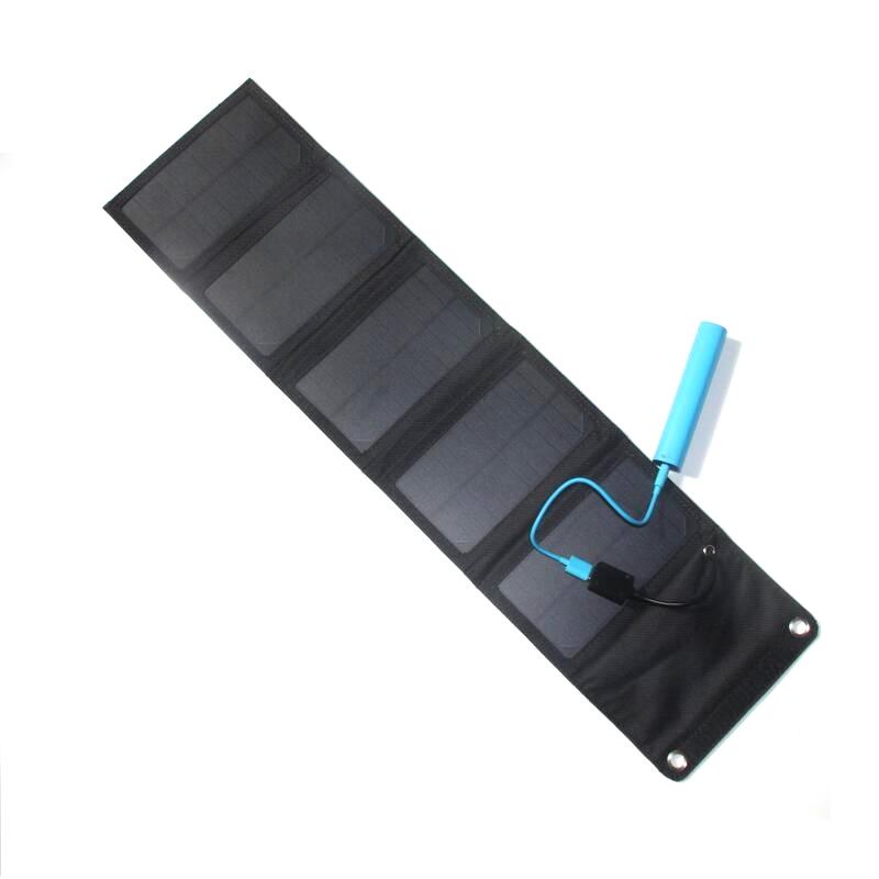 12W Foldable Solar Panel Charger with USB for Outdoor Camping