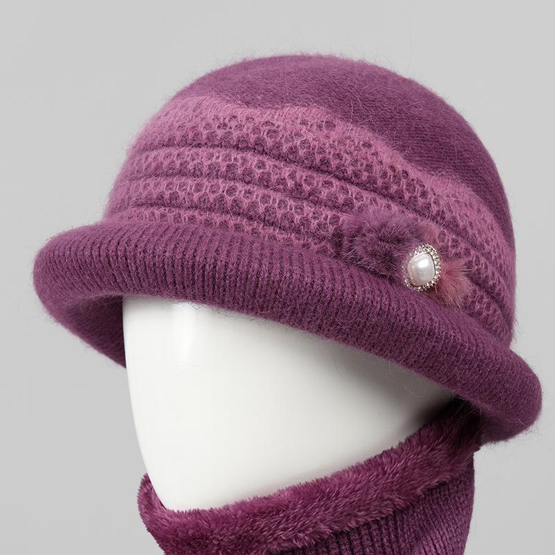 Hat women's winter new mother-in-law hat fleece warm wool hat