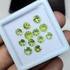 Round Shape Natural Loose Green Peridot Gemstone, 12 Pcs Lot, 5-6 mm Size, 6.10 Carat Lot, Loose Stone.