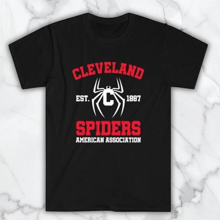 Cleveland Spiders Est 1887 Men s Black Graphic T Shirt Freeships M
