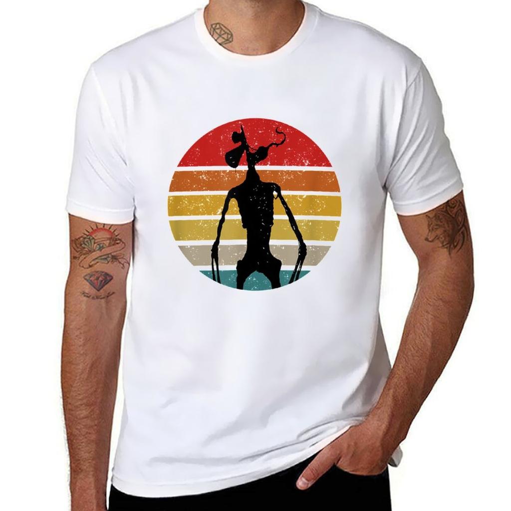Siren Head Costume For Boys Creepy Creature Retro Vintage Tshirt Street Style Casual Tee Shirt