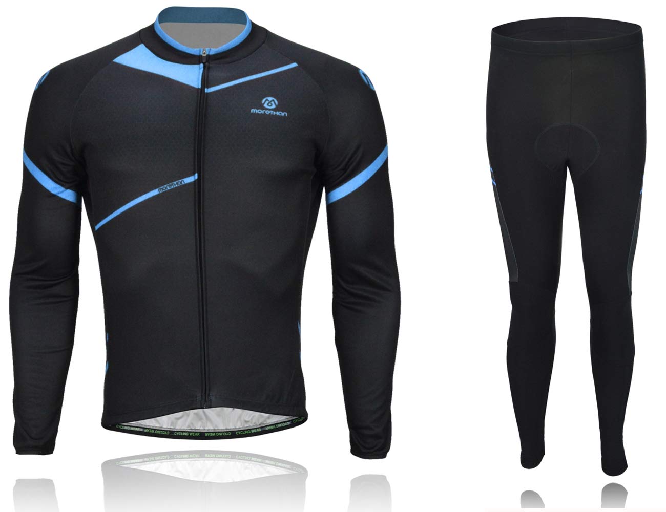 

Morethan Cycling Jersey and Pants Set Size Men s MT-FVP005-SET Autumn/Winter Fleece-Lined (Blue, M) синий