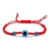 Blue Evil Eye Red String Bracelet Set - Handmade Woven Design