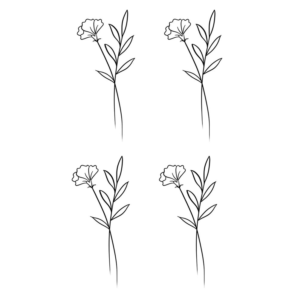High-End Small Fresh Color Beautiful English Flower Hand Collarbone Simulation Flower Tattoo Sticker