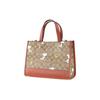 Coach X Peanuts Snoopy Dempsey 29 Classic Monogram Print Tote Bag Women Tote Brown CE862-IMT1O