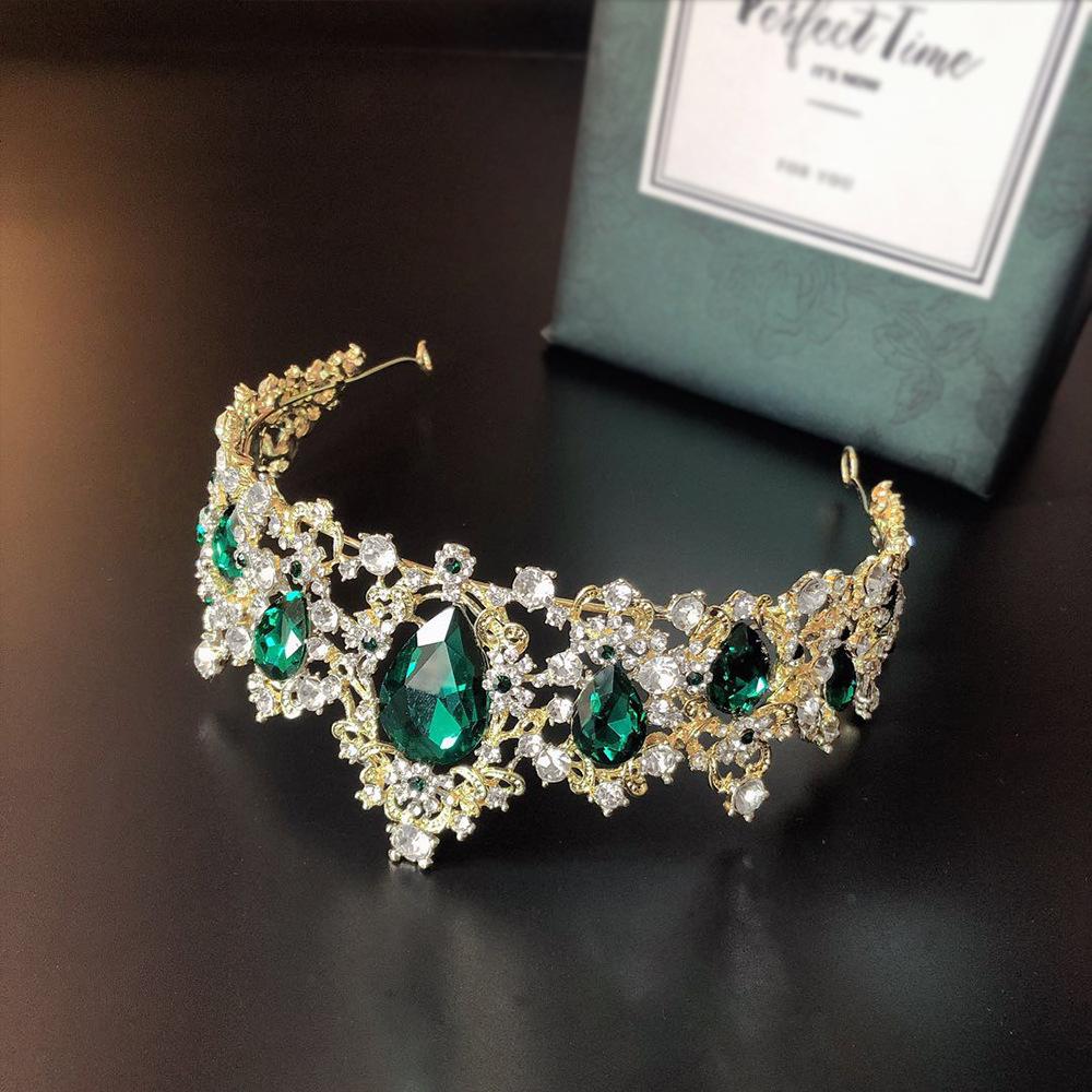 European and American Retro Crown Bride Crown Wedding Queen Gold Big Crown Wedding Dress Accessories 2026