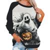 Tops For Women Women'S Fashion Casual Round Neck Long Sleeve Halloween Print Raglan Sleeve Sweatshirt Top Ropa Para Mujer