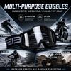 New Unisex Motorcycle Goggles, Ski Goggles, Safety Protective Glasses, MX Helmet Goggles, Cycling Sunglasses