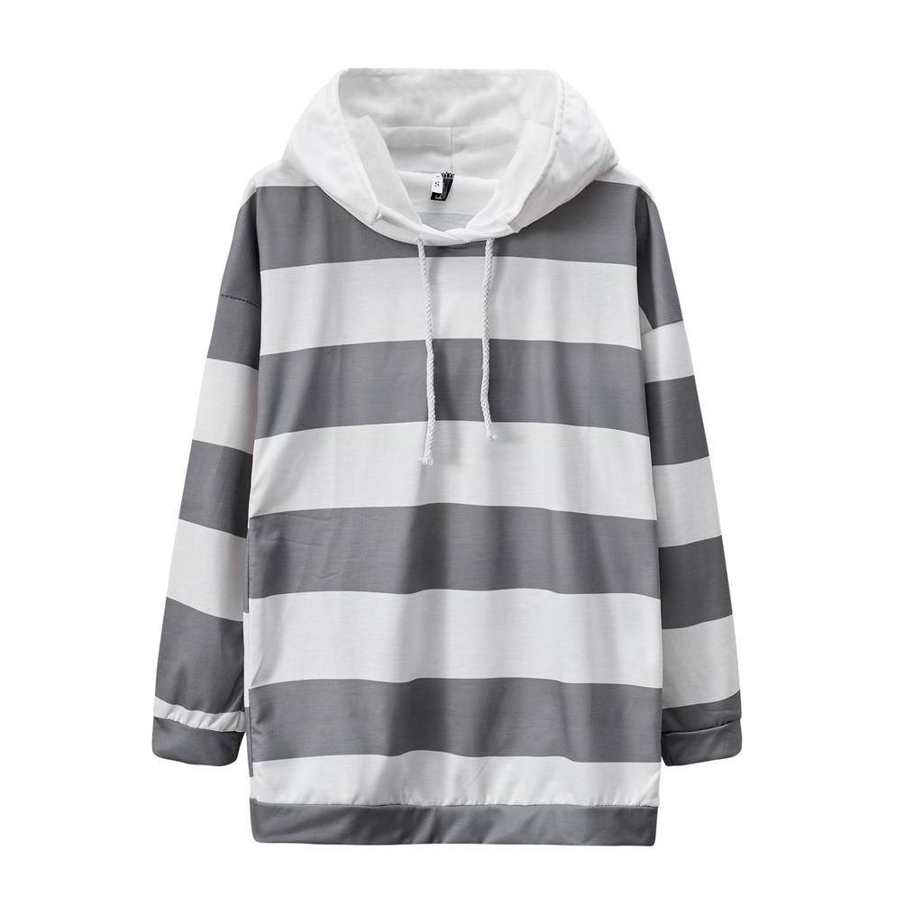 Damen Gestreiftes Langarm Herbst Sweatshirt - Dünnes Oberteil