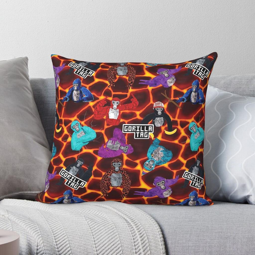 Gorilla Tag Lava Monke Square Pillowcase Polyester Linen Velvet Creative Zip Decor Throw Pillow Case Home Cushion Cover