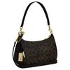 Coach Borsa a Spalla Teri 24 Classica Monogramma Ecopelle e Pelle di Vitello Media Donna Marrone