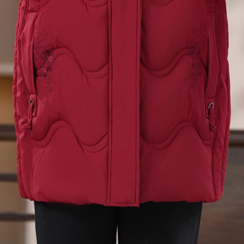 Marime Plus 2XL-7XL Mantouri de iarnă pentru femei de vârstă mijlocie, cu glugă, haine groase, calde, elegante, parkas, jachete pentru femei