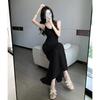 Summer Korean Style Women's Clothing Sleeveless Sweater Dress Tank Knit Long Dress with Fish Tail Woman Dresses