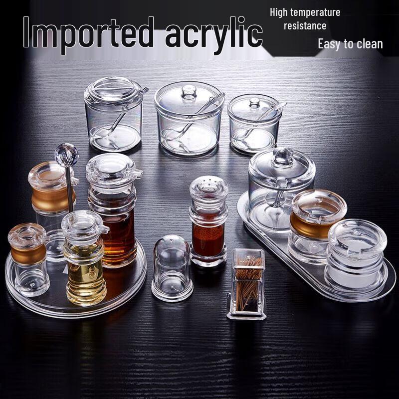 Durable 6-Piece Plastic Seasoning Jar Set