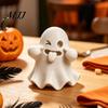 Cute Desk Accessories Halloween Ghost Figurine, 3D Printed Face Statue, Spooky Small Decorations Tabletop Ornament for Shelf, Desk, Home Party Decor