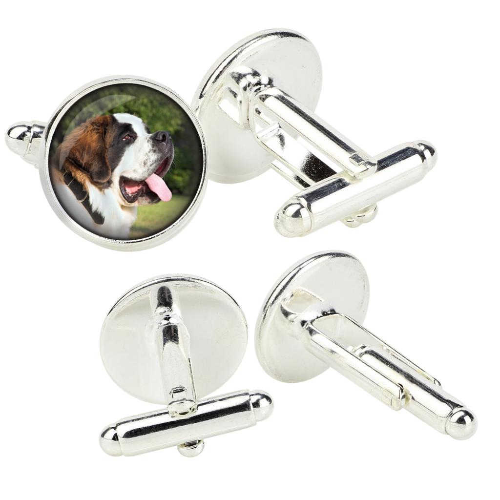 St. Bernard, Saint Bernard, Alpine Mastiff, Bernhardiner - cufflinks in a box, handmade jewelry, product of the Art-Dog brand