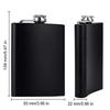 Camping Hip Flask 6 7 8oz Stainless Steel Black Hip Flask Set Leakproof Hip Flask with Funnel Alcohol Drinking Flask JT470