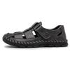 Handgenähte Herren-Strandsandalen aus echtem Leder in Übergröße