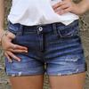 Fashion Comfortable Women's European and American Style Classic Versatile Ripped Sexy Denim Shorts