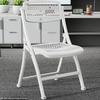 Multi-Purpose Folding Chair: Computer, Training, Conference, Dining, Office, Plastic, with Backrest & Photo Stool