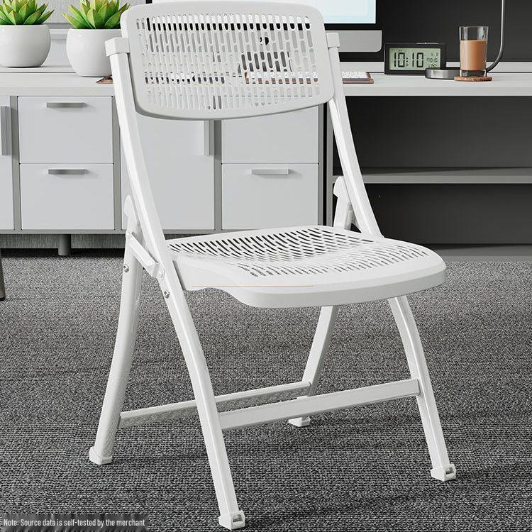 Multi-Purpose Folding Chair: Computer, Training, Conference, Dining, Office, Plastic, with Backrest & Photo Stool