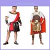 Striking Adult Male Roman Gladiator Costume Featuring Rich Color And Comfortable Fit For All Seasons