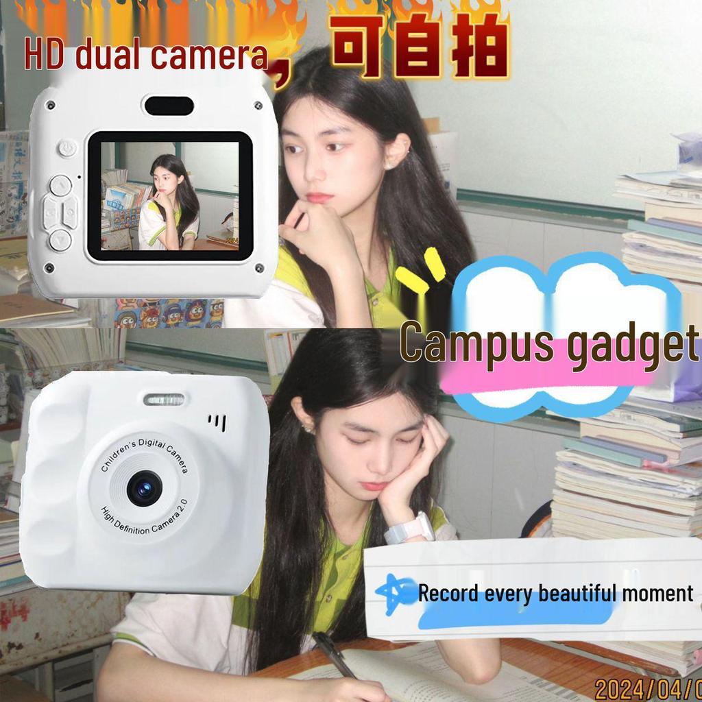 Cute HD Dual Camera for Students: Digital Polaroid Capable of Photos and Mobile Transfer