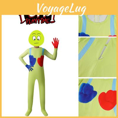 Poppy Playtime The Player Cosplay Costume Jumpsuit Mask For Kids