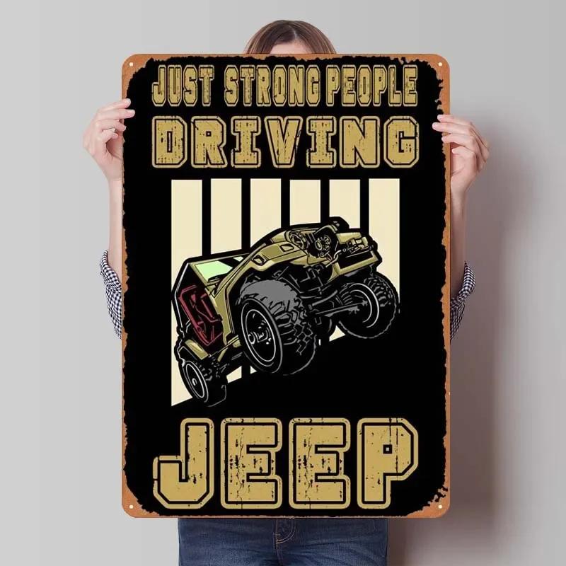

Жестяная табличка Jeep Постер с машинами Украшение комнаты Ретро Металлическая табличка для украшения стены гаража Домашний декор Интерьер 7.9x11.8In(20x30cm)