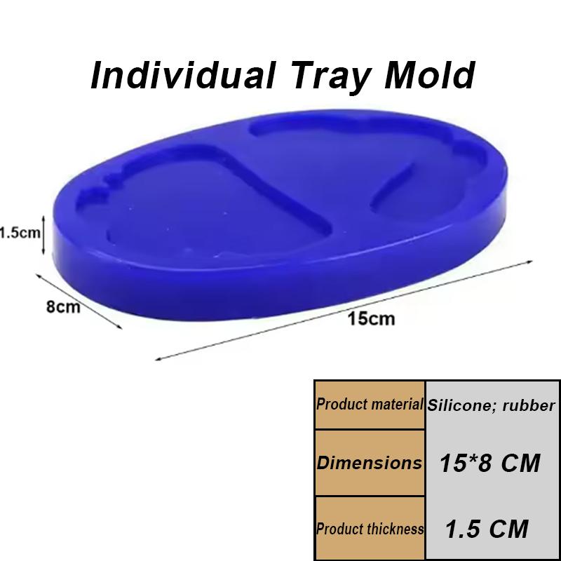 1Pcs Dental Full Denture Mold Wax Dam Strip Tray Mold Smooth and Burr-Free Silicone Soft Material Oral Care Consumables
