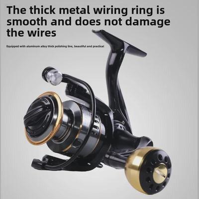 Mulineta de Pescuit Spinning Universală Full Metal Long Throw cu Roată Imitată