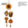 Harvest Atmosphere Wall Hanging Autumn Wooden Sign, Rustic Farmhouse Door Sign with Tassels and Wood Beads, Seasonal Indoor Outdoor Fall Porch